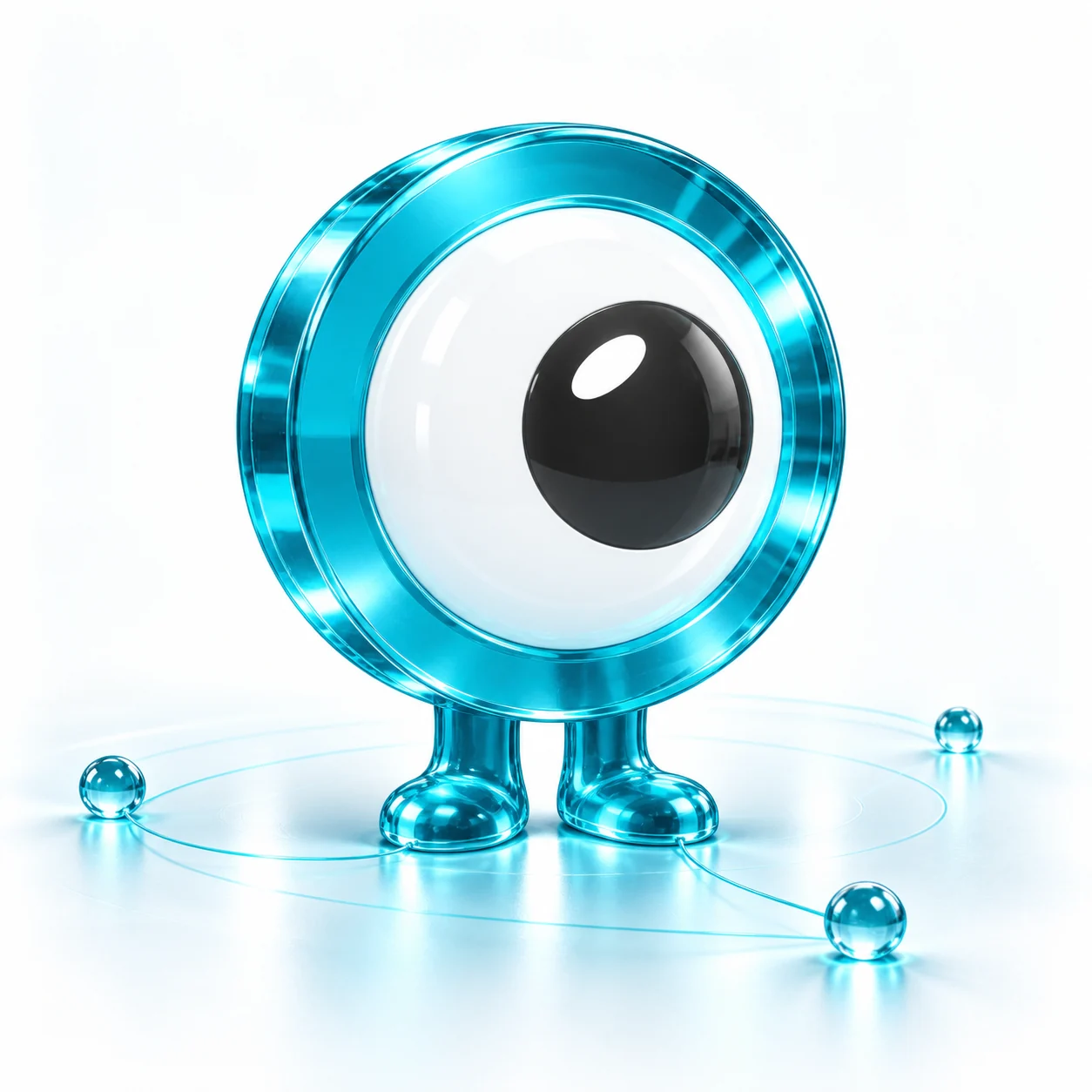El ojo de Closer, con sus patitas, conectado a una red de ideas, procesos y datos.